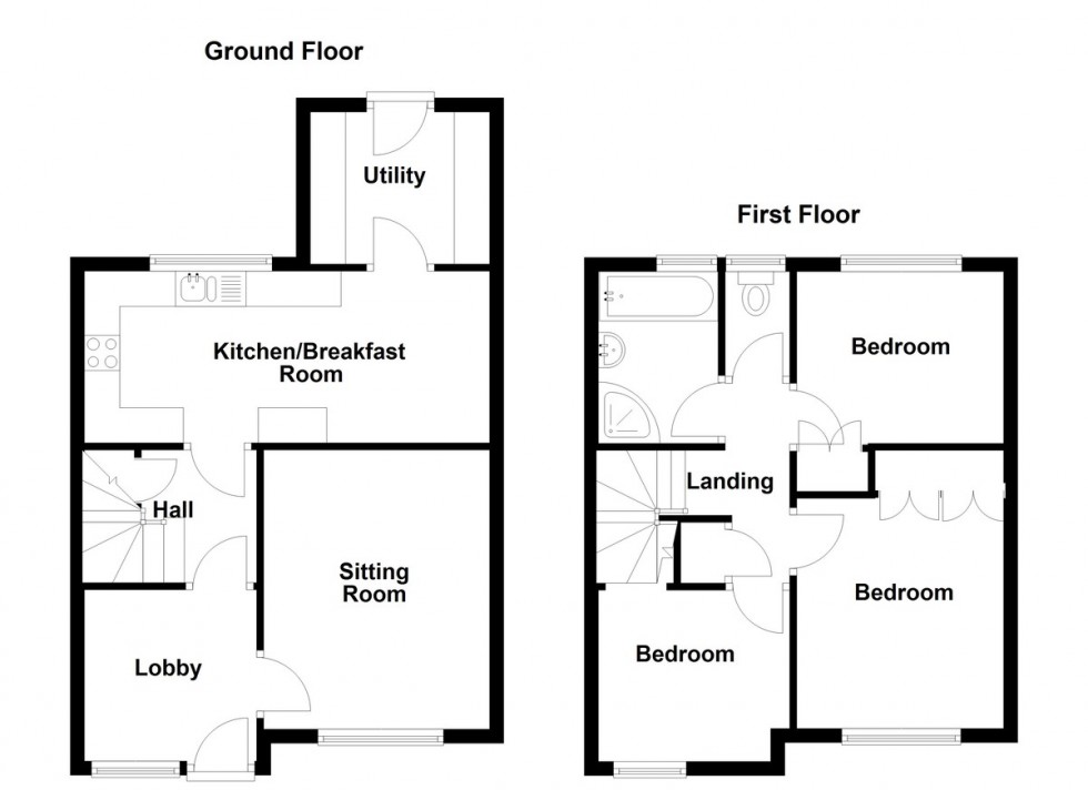 Floorplan for Dunster Crescent, Weston-super-Mare