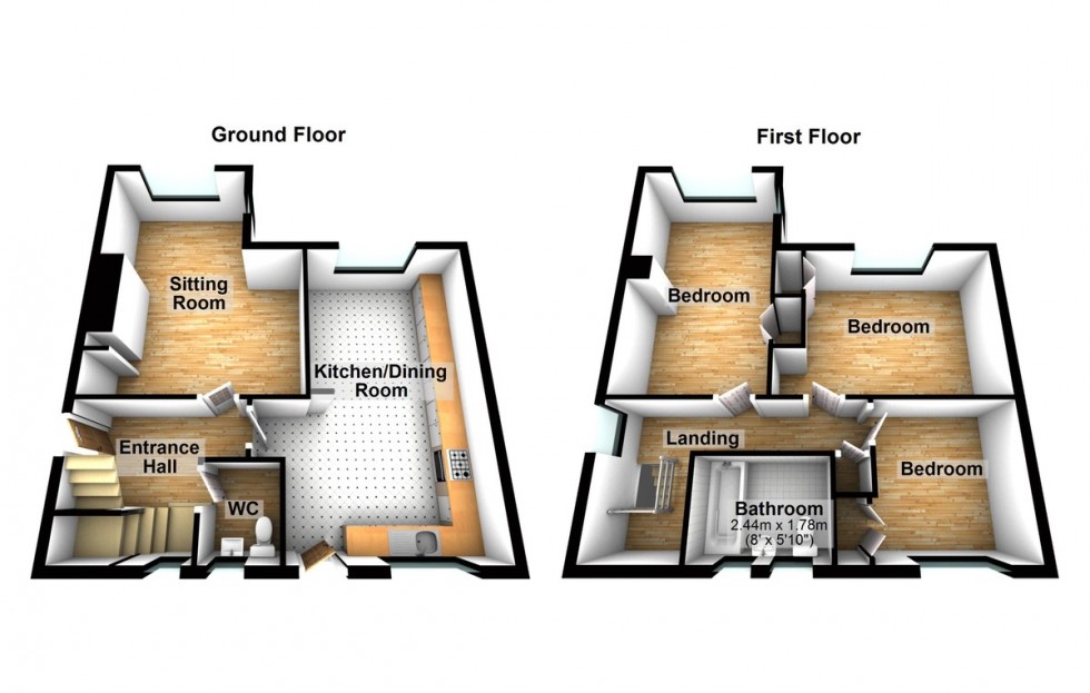 Floorplan for Mendip Road, Locking