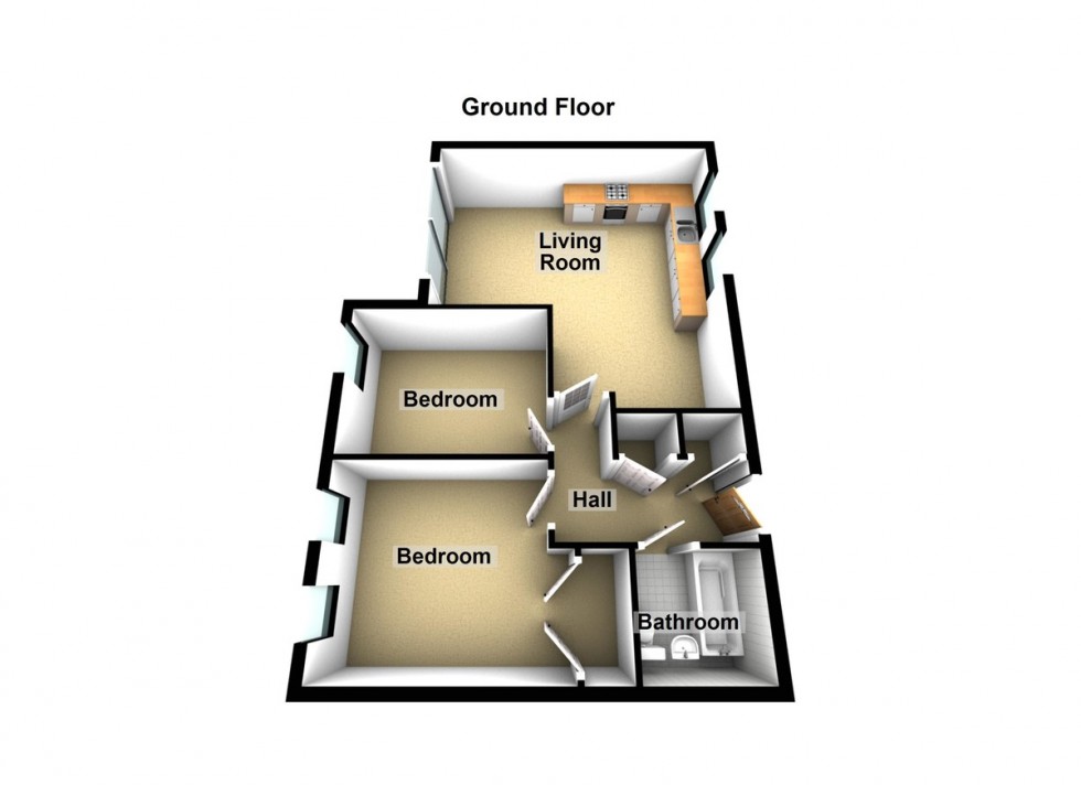 Floorplan for Flat 3, 1, Nicholson Road