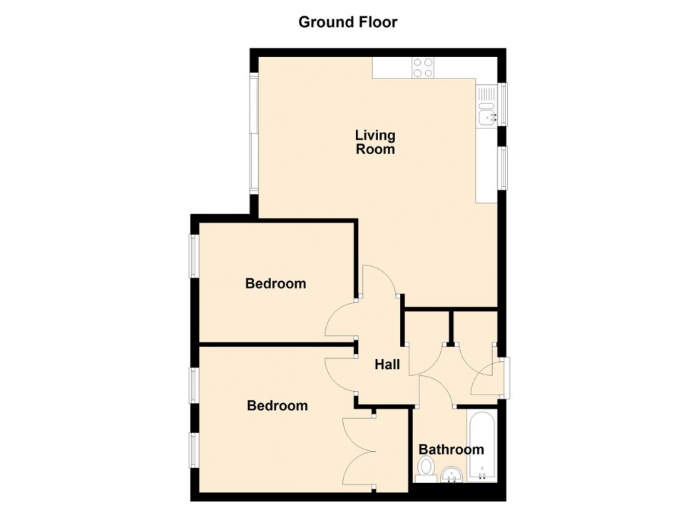 Floorplan for Flat 3, 1, Nicholson Road