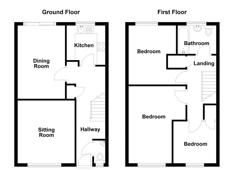 Floorplan for Torrington Crescent, Worle