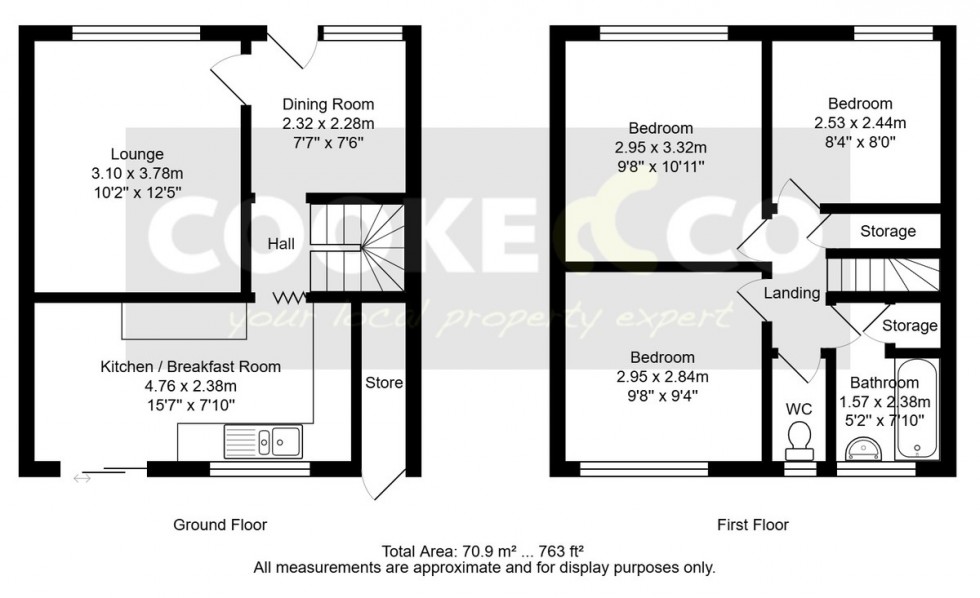 Floorplan for Dunster Crescent, Weston-super-Mare