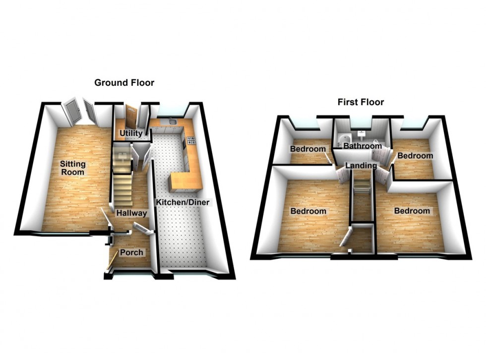 Floorplan for Westwood Close, Worle