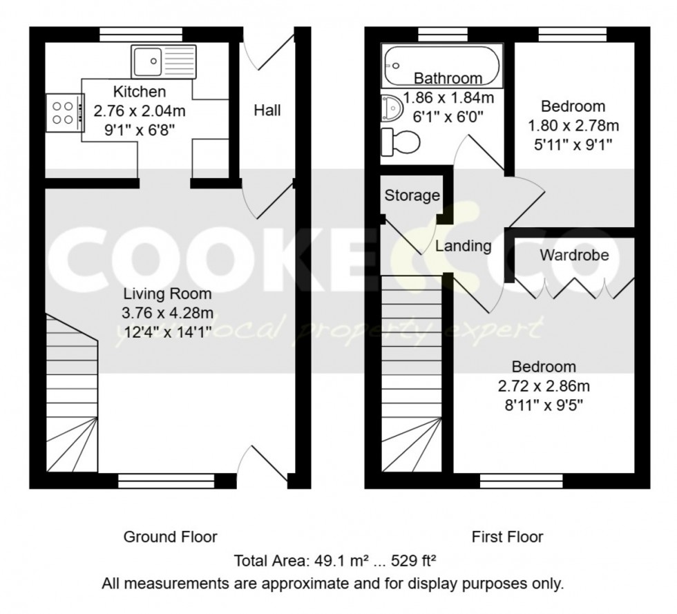 Floorplan for Saxby Close, Weston-super-Mare
