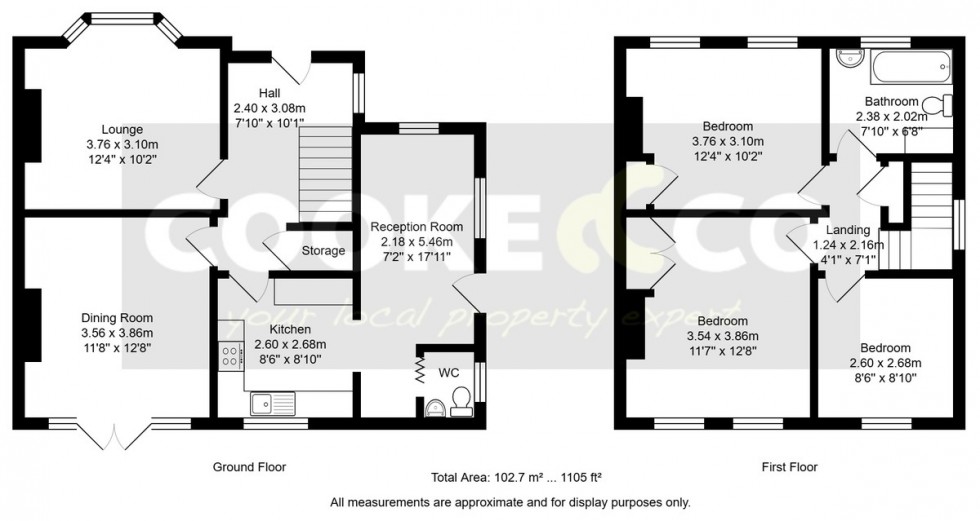 Floorplan for Earlham Grove, Weston-super-Mare