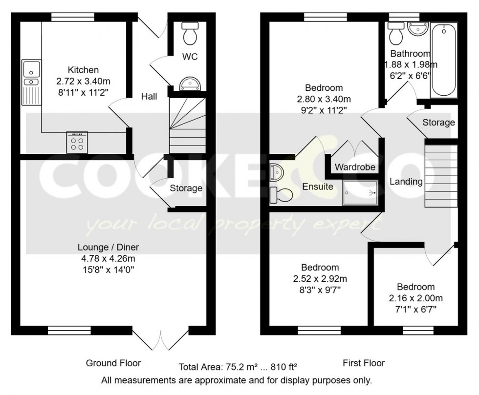 Floorplan for Careys Way, Weston-super-Mare